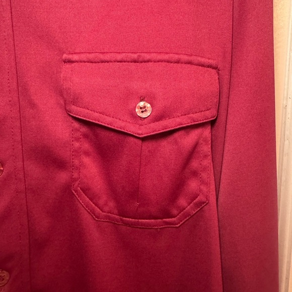 Lucien Piccard Men’s Shirt Size M Burgundy Button Down Long sleeve, Casual, Fall - Picture 10 of 12